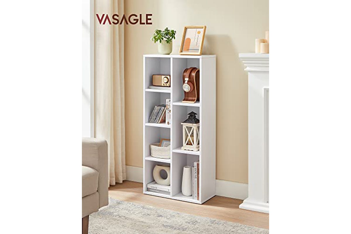 Vasagle Bookshelf with 7 Open Compartments | White-3