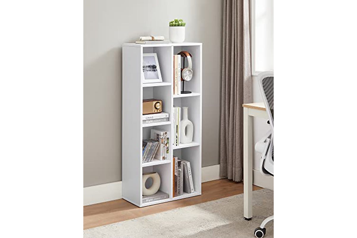 Vasagle Bookshelf with 7 Open Compartments | White-2