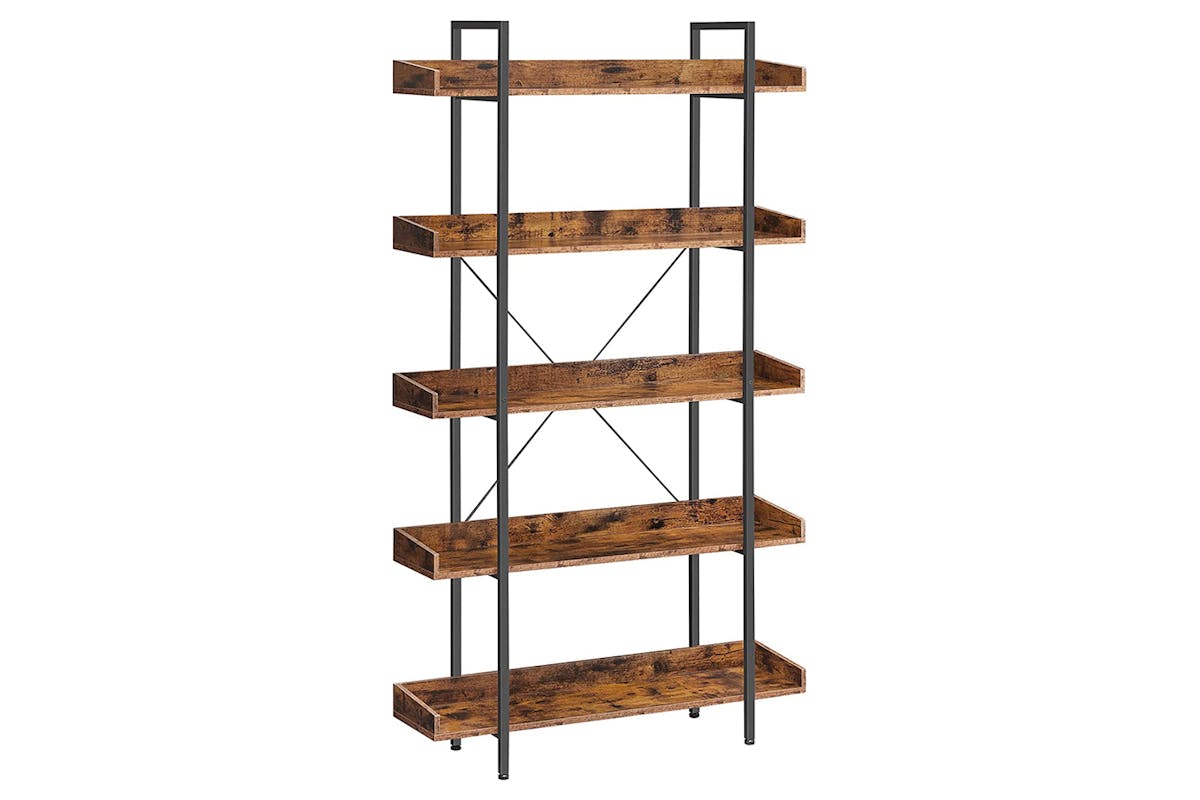 Vasagle Bookcase Shelf | 5 Shelves | Rustic Brown/Black