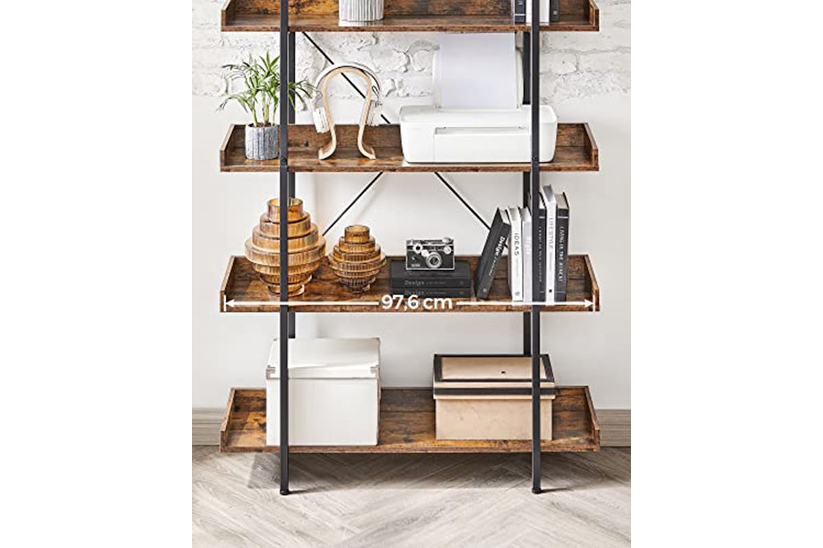 Vasagle Bookcase Shelf | 5 Shelves | Rustic Brown/Black-5