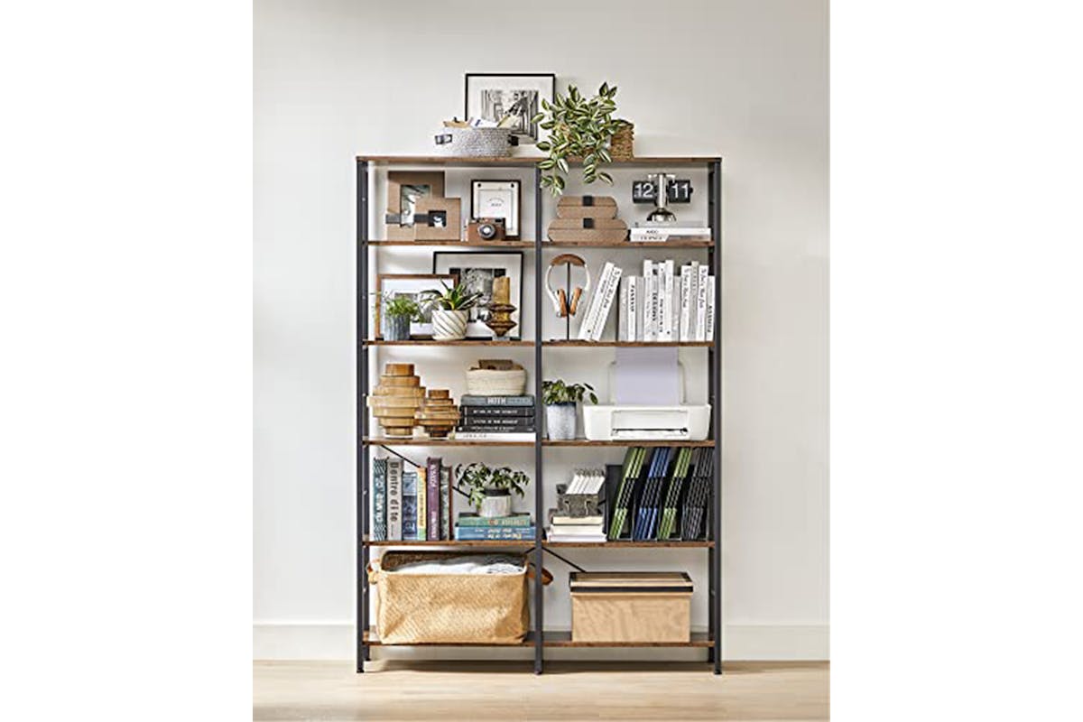 Vasagle Bookshelf | 6 Shelves | Vintage Brown/Black-6