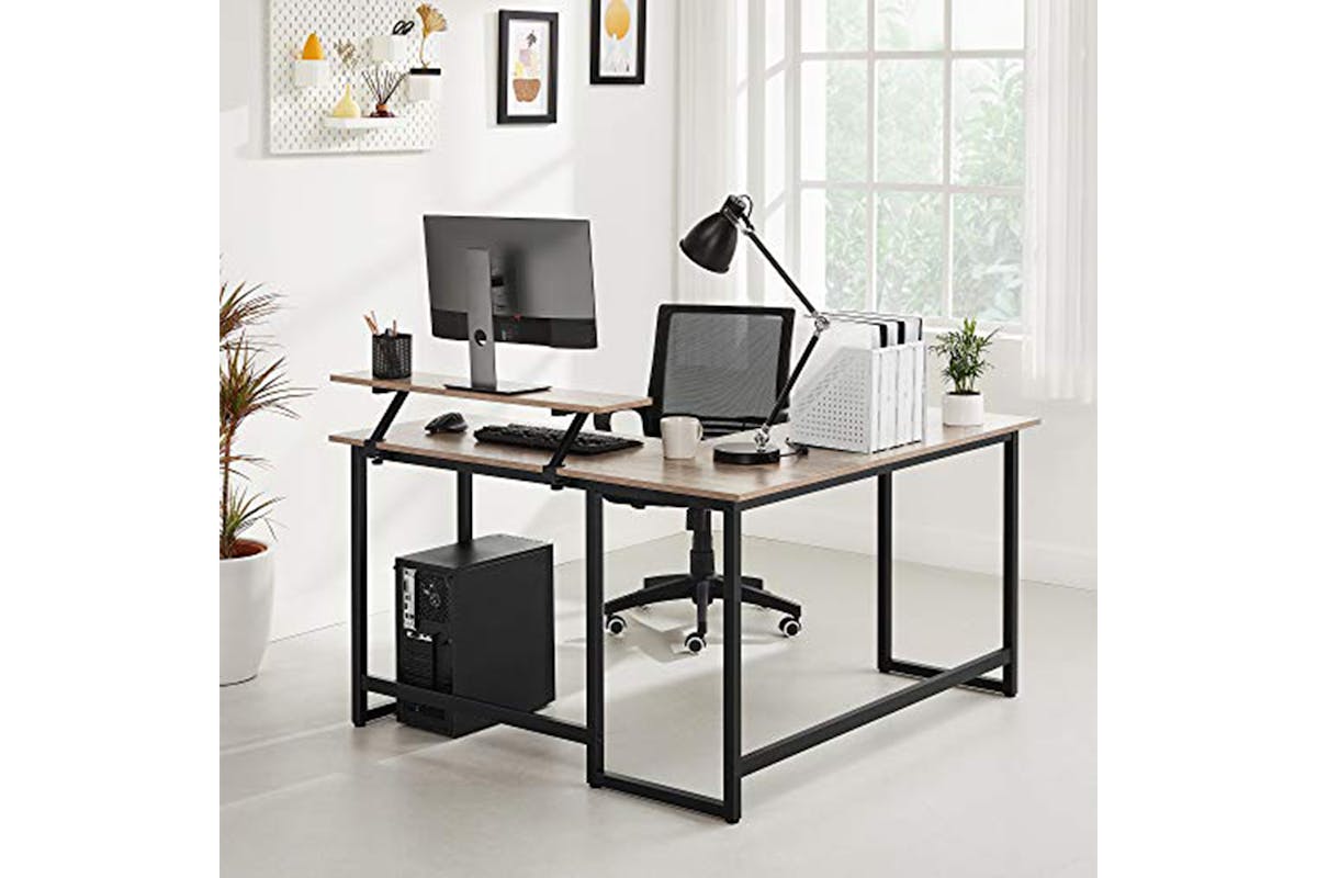 Vasagle L-shaped Computer Desk | Greige-4