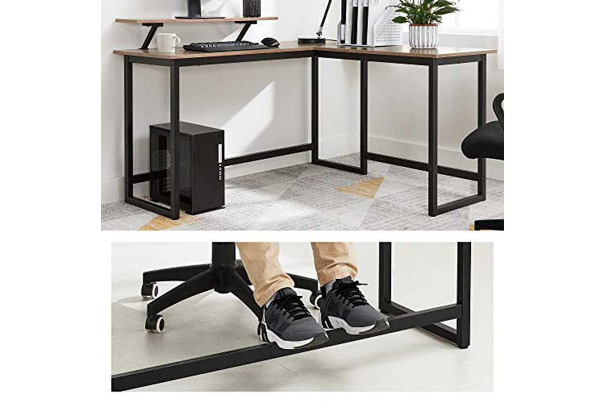 Vasagle L-shaped Computer Desk | Greige-5