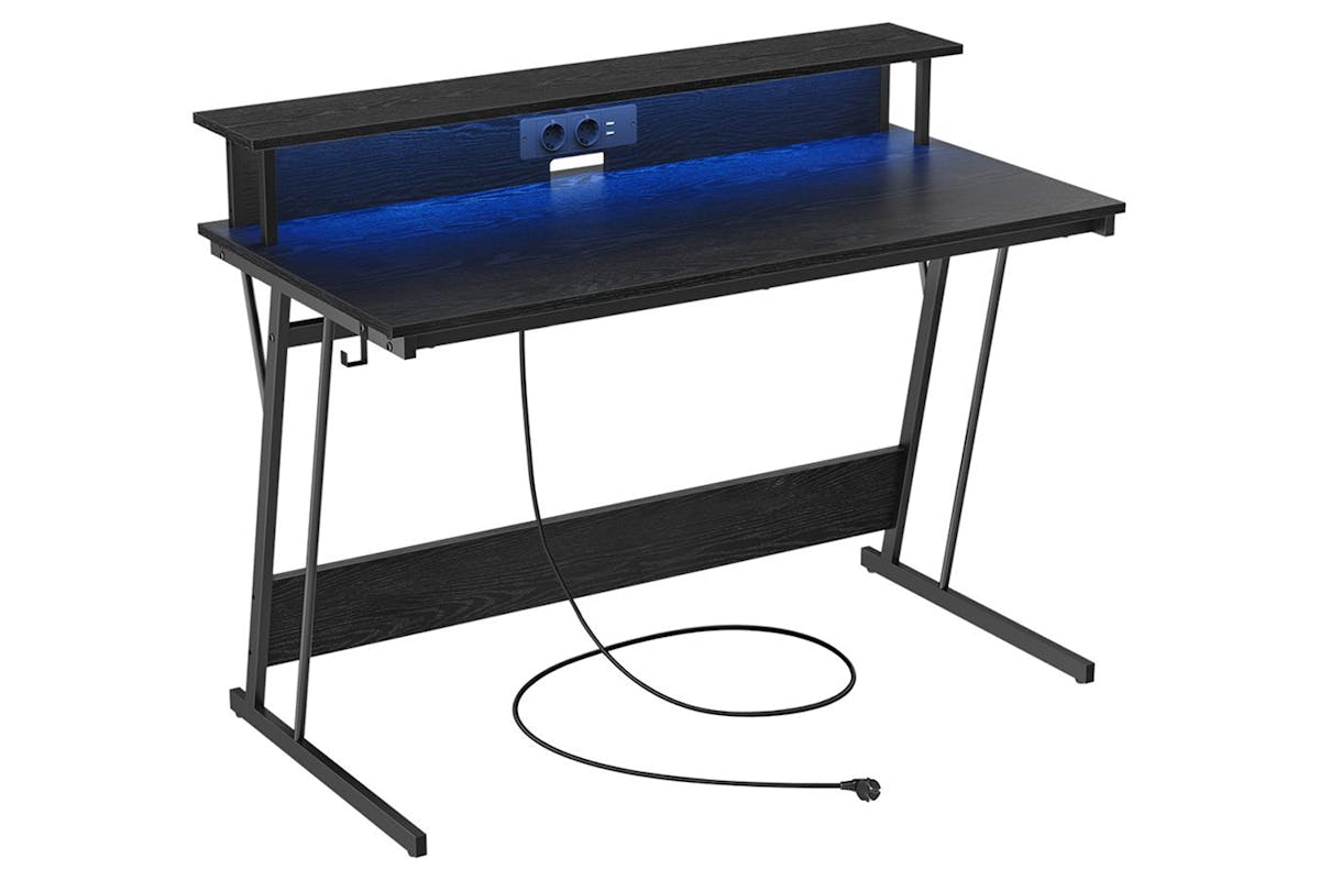Vasagle LED Computer Desk | Classic Black