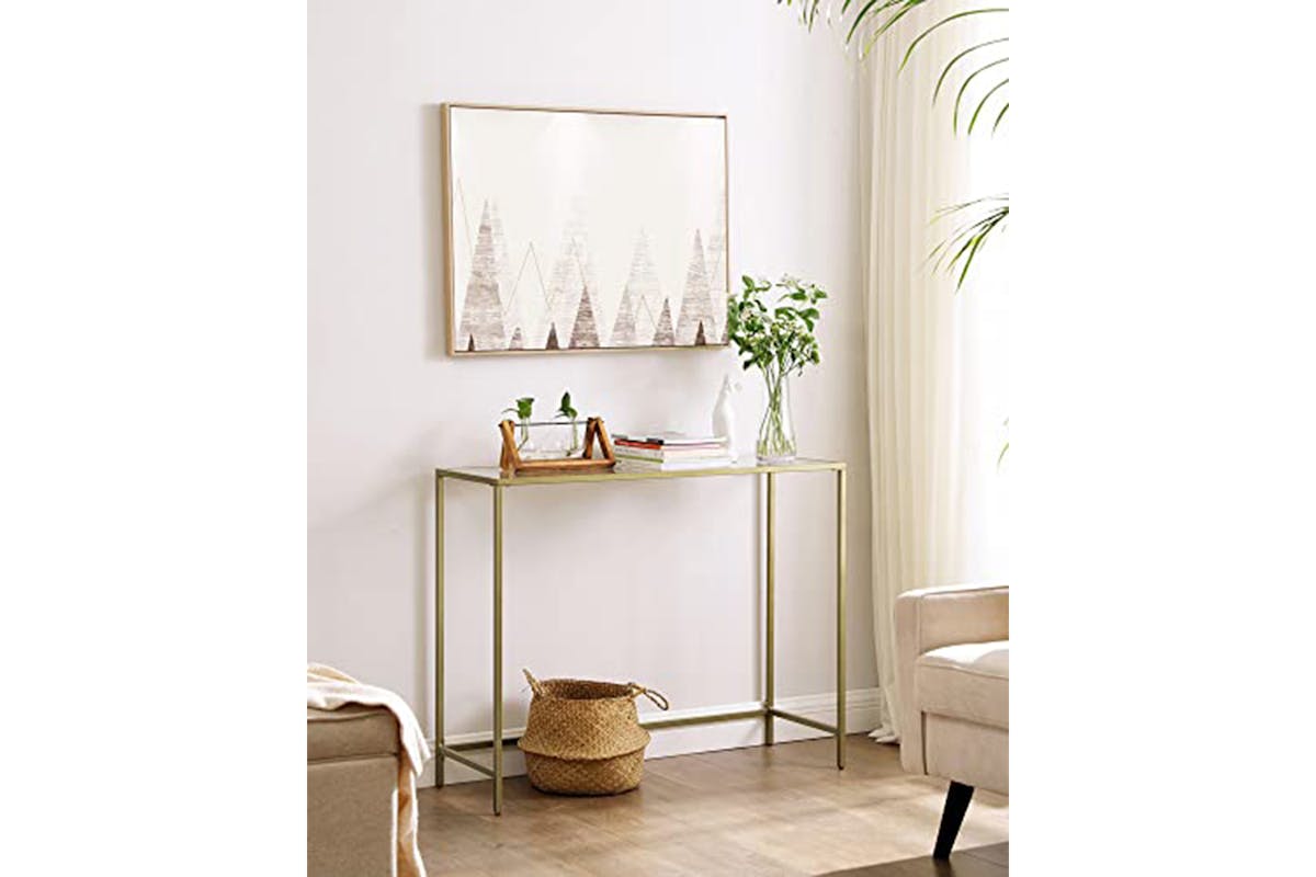 Vasagle Console Table | Gold/Transparent-7