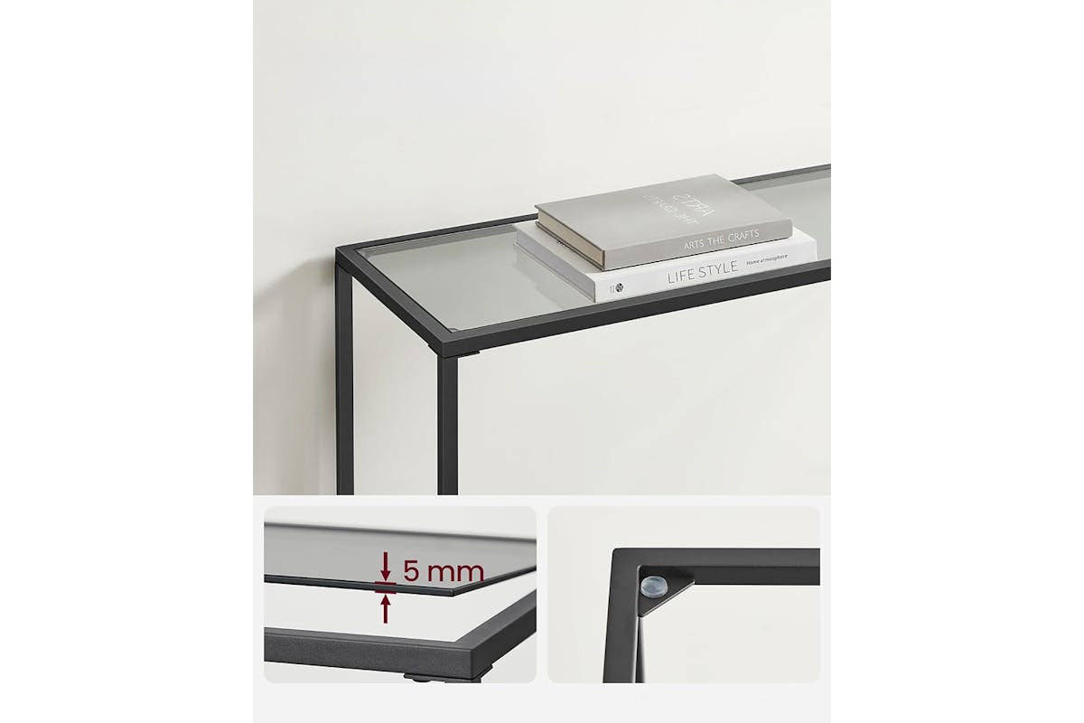 Vasagle Console Table | Ink Black/Slate Grey-5