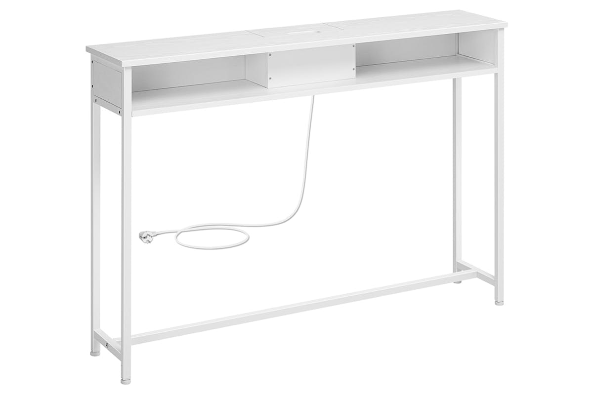 Vasagle Console Table with Sockets | Snow White