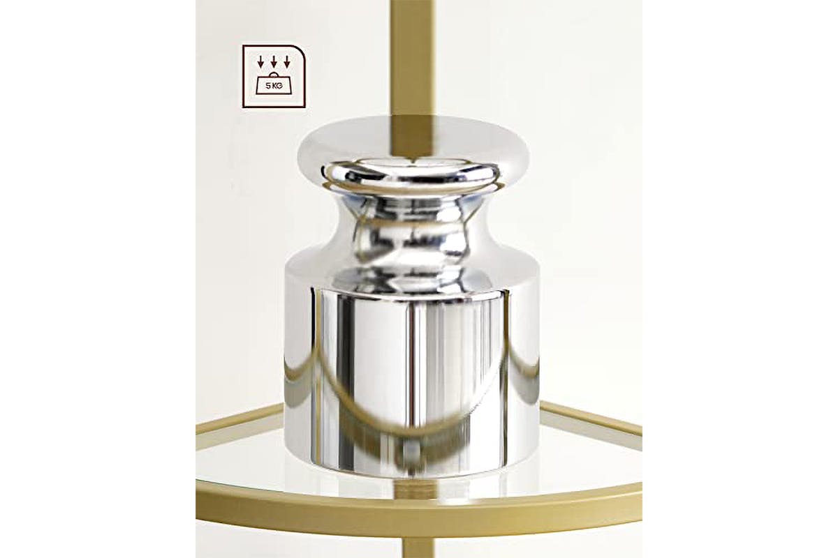 Vasagle Corner Ladder Shelves | 5 Shelves | Golden-4
