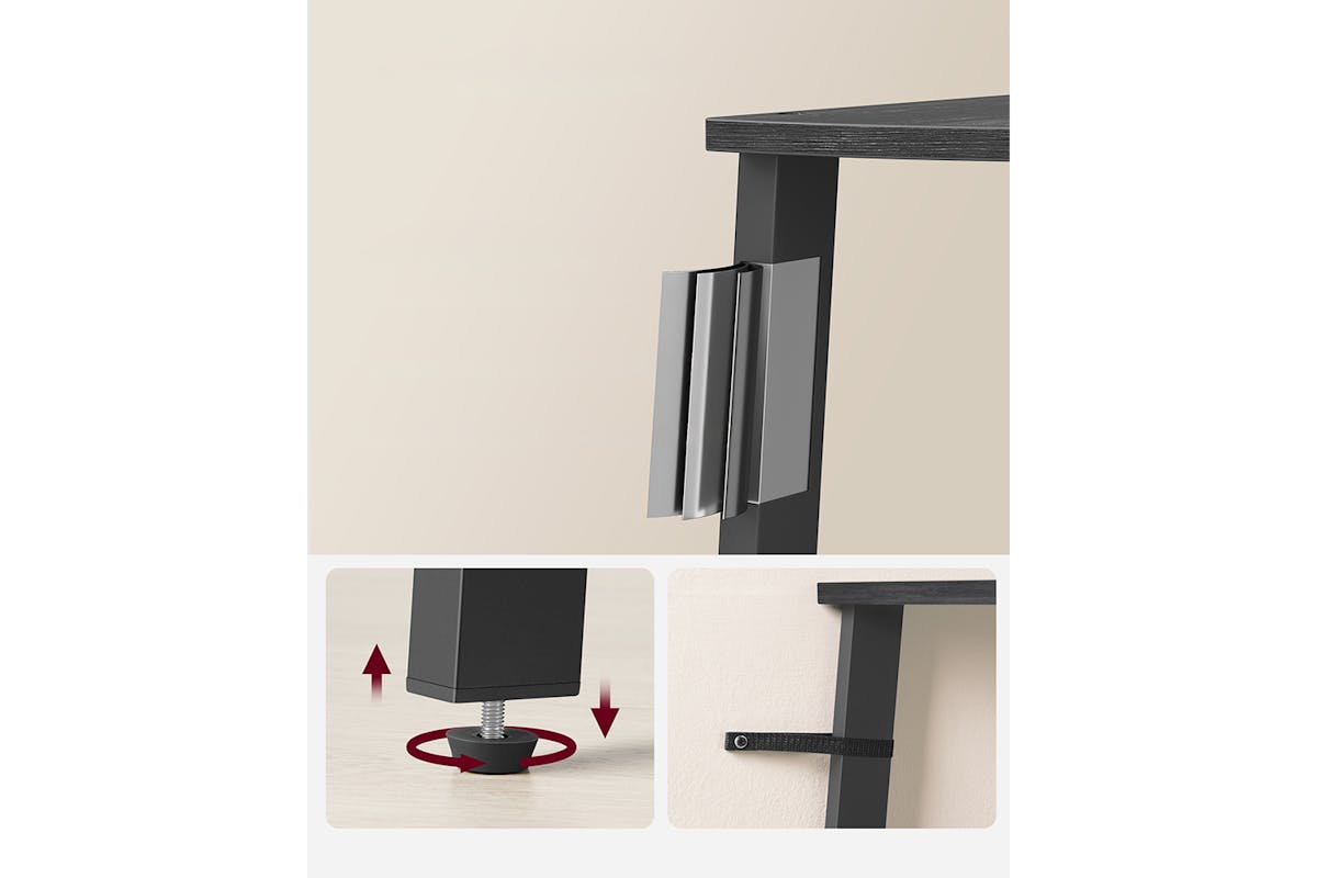 Vasagle Corner Ladder Shelves | 4 Shelves | Grey/Black-5