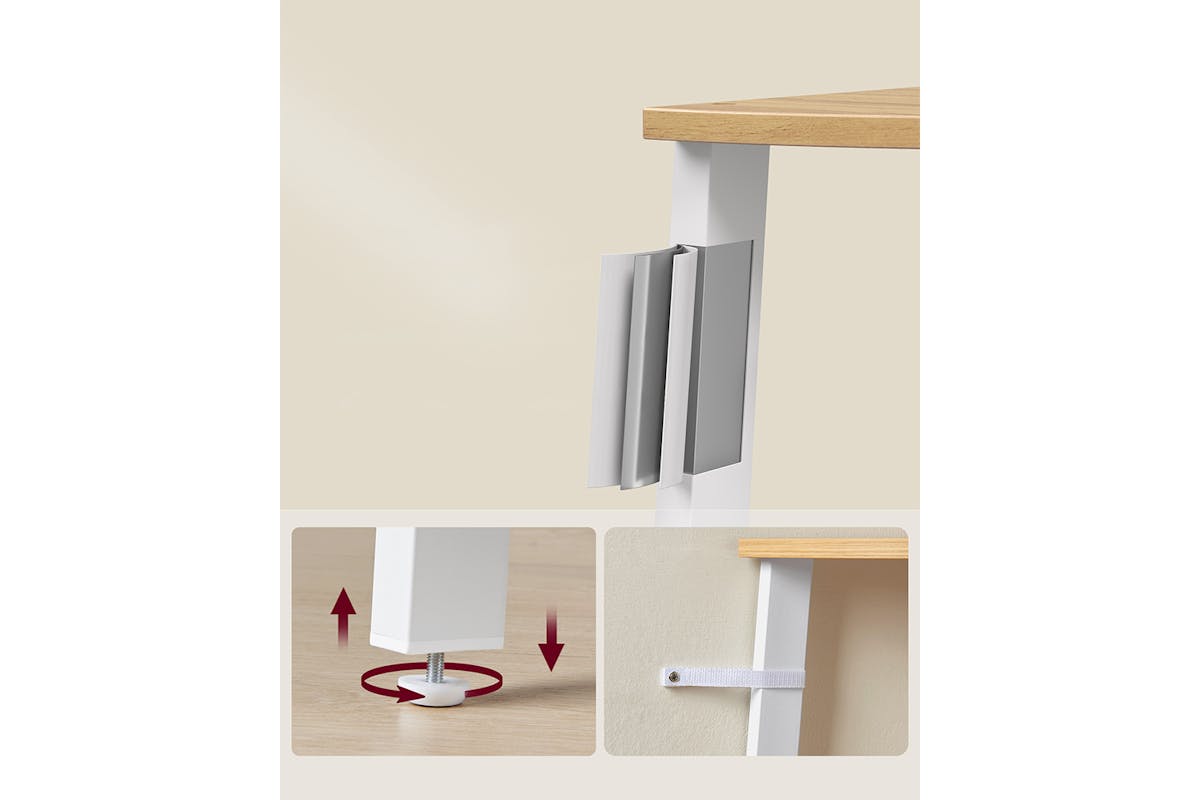 Vasagle Corner Ladder Shelves | 4 Shelves | Natural/White-4