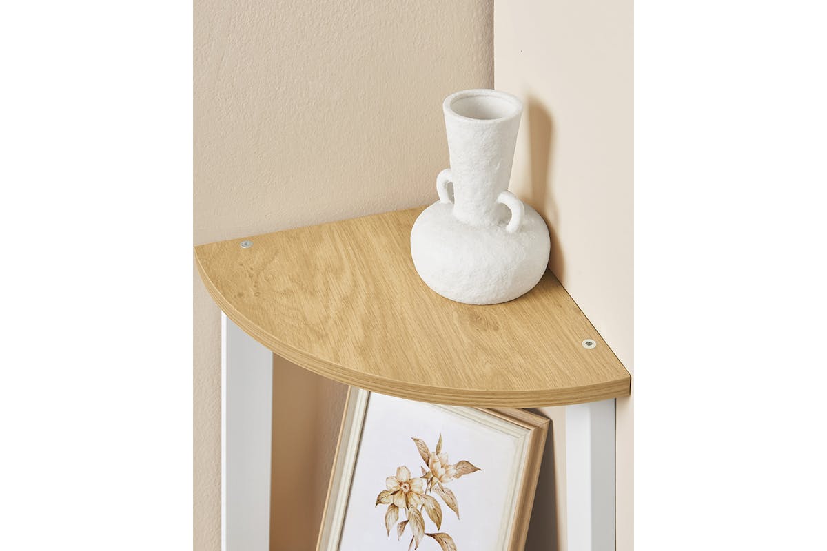 Vasagle Corner Ladder Shelves | 4 Shelves | Natural/White-6