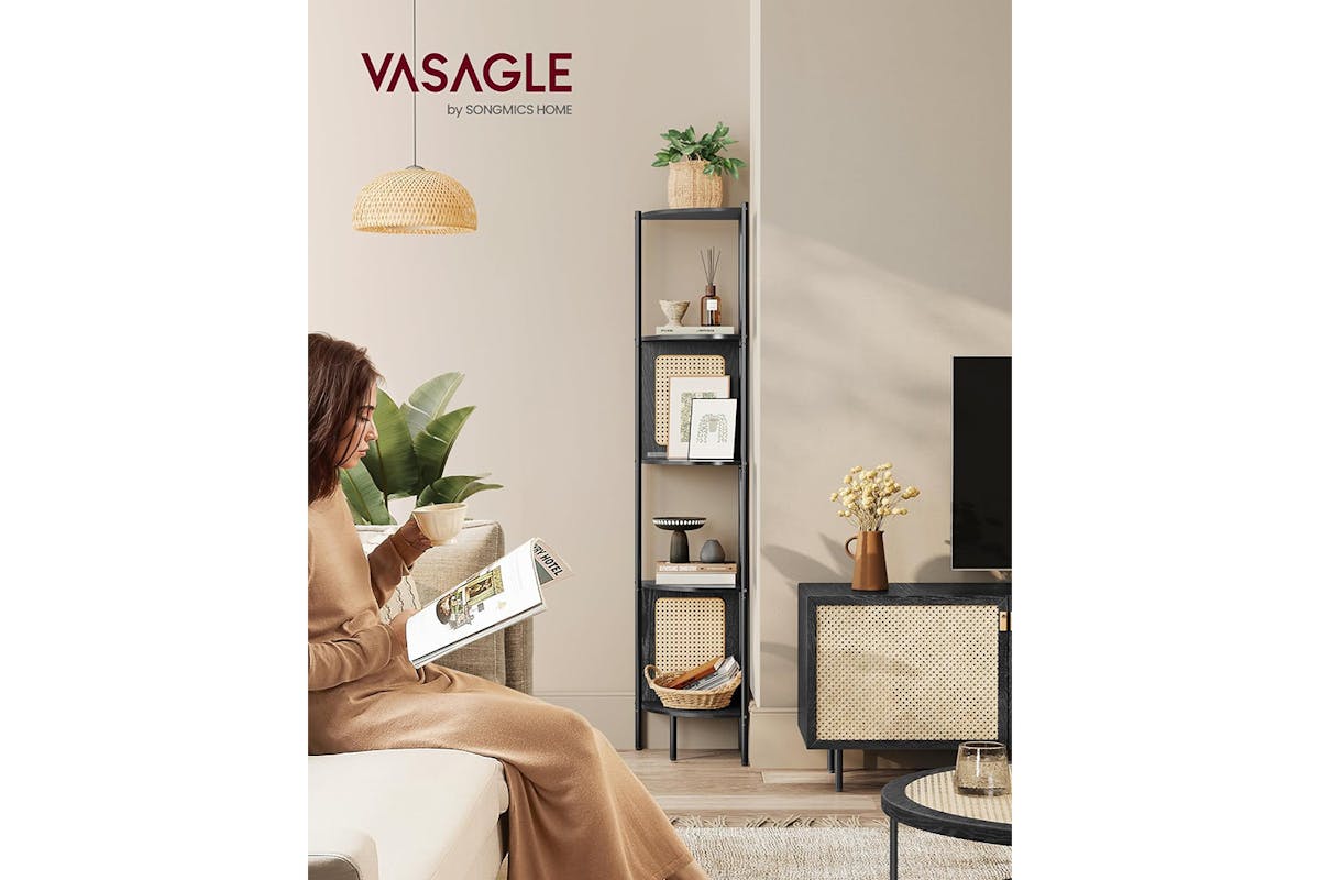 Vasagle Corner Shelf | Ebony Black-2