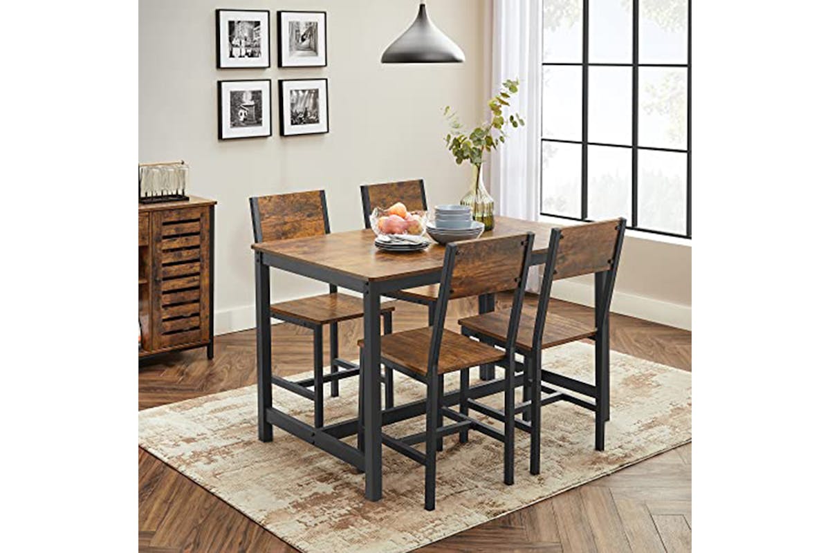 Vasagle Dining Chairs | Vintage Brown/Black | Set of 2-2
