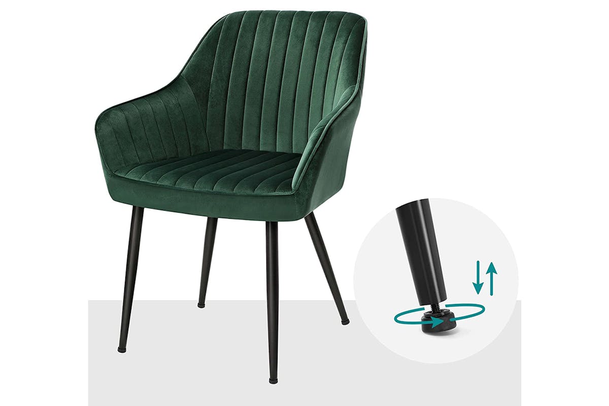 Songmics Armrests Lounge Dining Chairs | Green-5