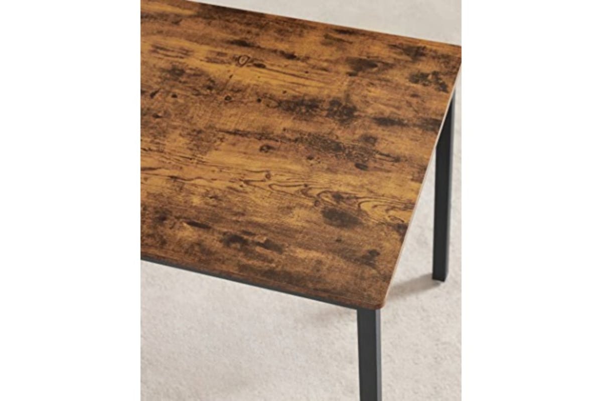 Vasagle Dining Set | Table & 2 Benches | Vintage Brown/Black-6