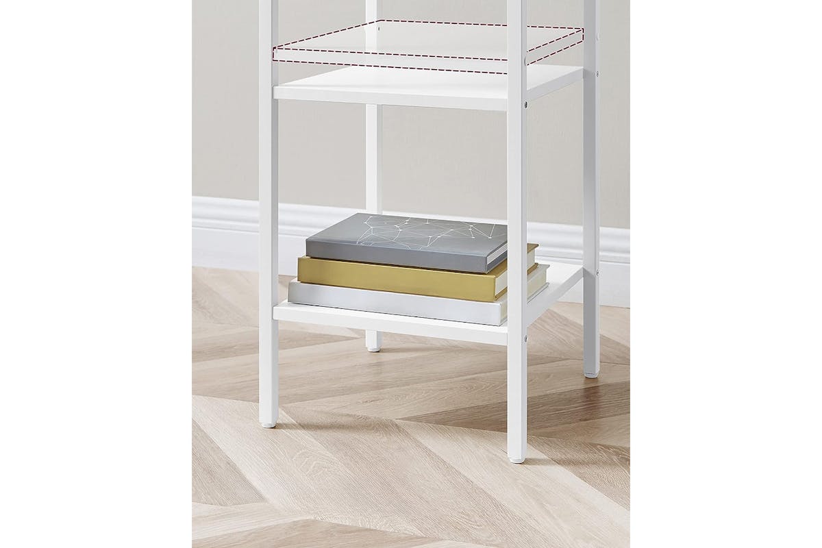 Vasagle Nightstand End Table with a Drawer | White-5