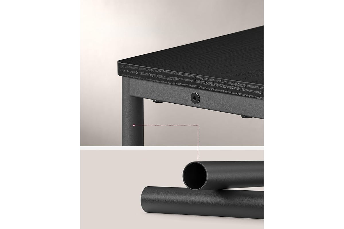 Vasagle Narrow Side Table with Charging Function | Ebony Black & Ink Black-5