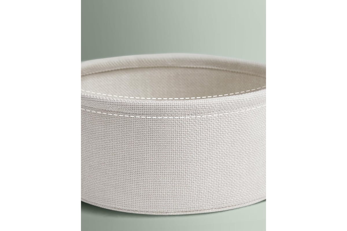 Vasagle Small Round Coffee Table with Power Strip | Forest Green/Cream White-7