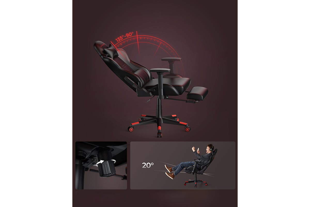 Songmics Ergonomic Office Chair | Black/Red-4