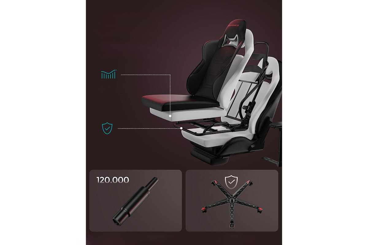 Songmics Ergonomic Office Chair | Black/Red-5