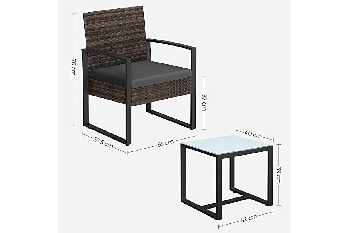 Songmics Garden Furniture Set | Black/Grey-7