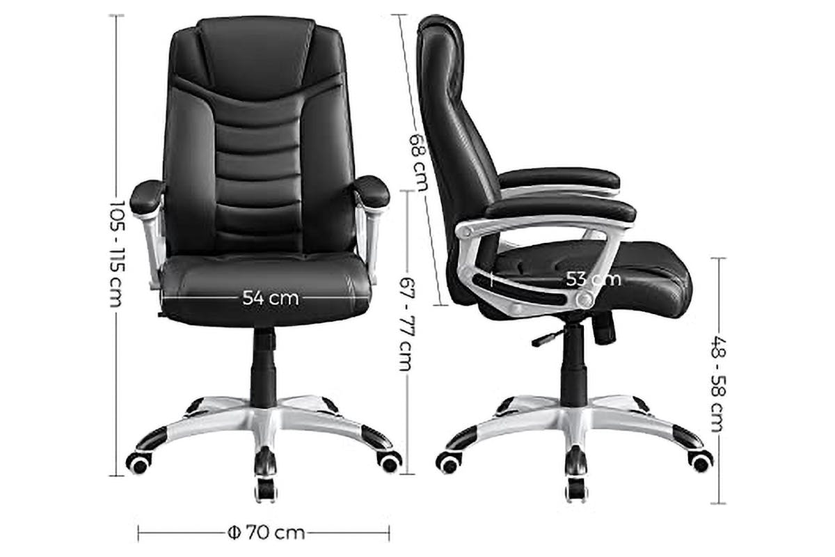 Songmics Ergonomic Office Chair with Adjustable Height | Black-7