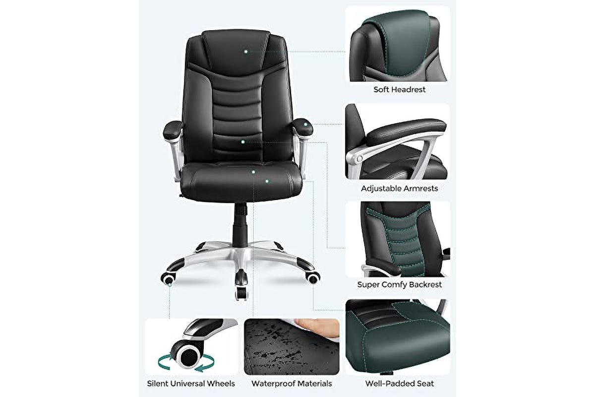 Songmics Ergonomic Office Chair with Adjustable Height | Black-3