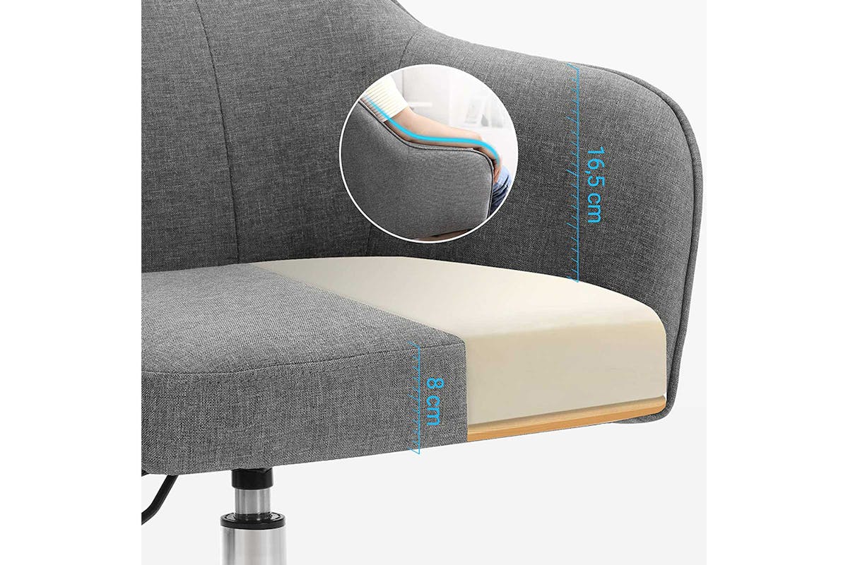 Songmics Office Chair with Adjustable Height | Grey-4
