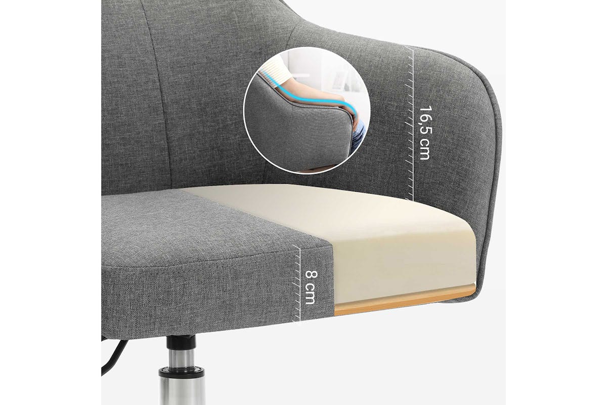Songmics Office Chair with Adjustable Height | Grey-5