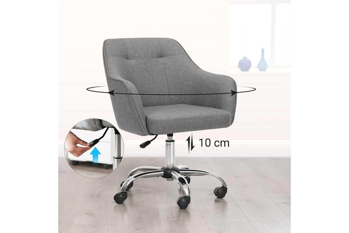 Songmics Office Chair with Adjustable Height | Grey-7