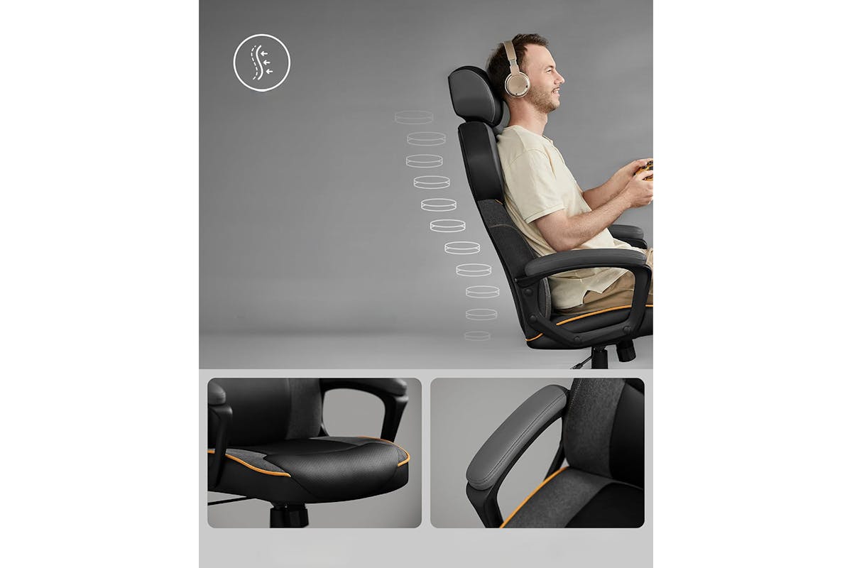 Songmics Office Chair with Adjustable Height | Classic Black-4