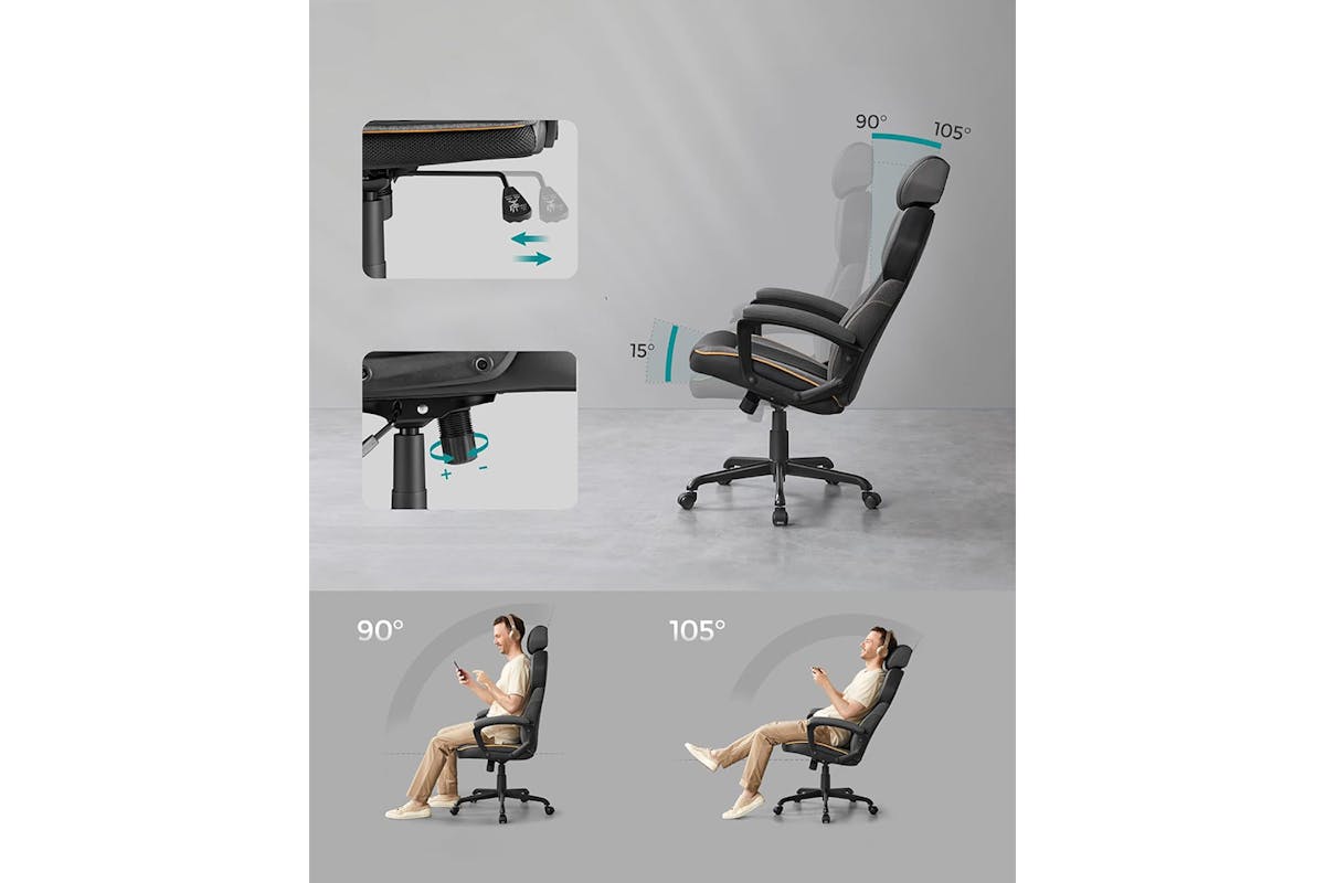 Songmics Office Chair with Adjustable Height | Classic Black-5