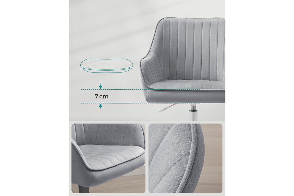 Songmics Adjustable Office Chair | Dove Grey-5