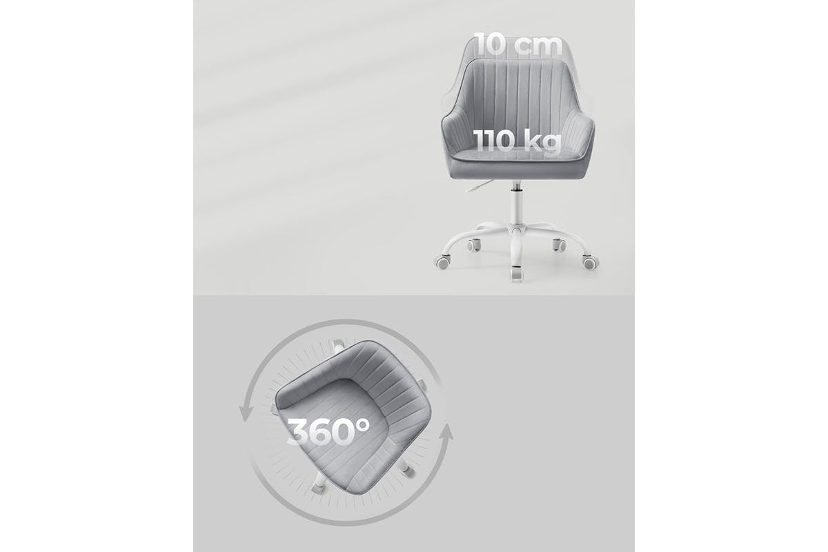 Songmics Adjustable Office Chair | Dove Grey-6
