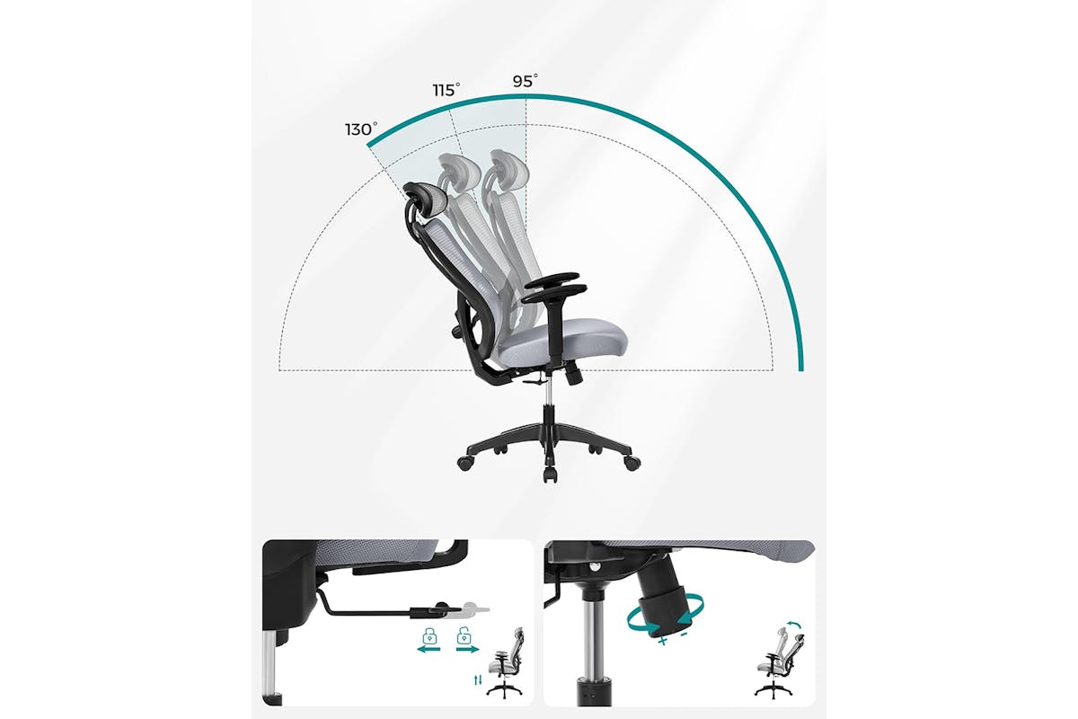Songmics Ergonomic Office Chair | Dove Grey-4