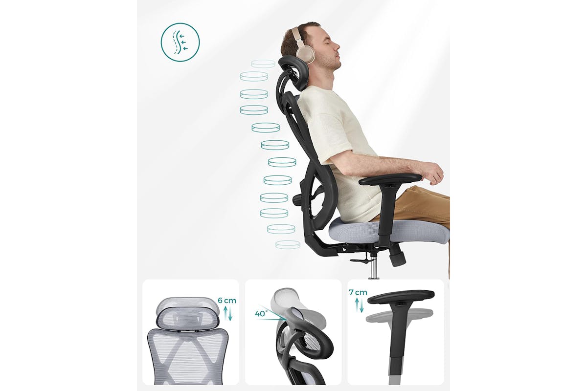 Songmics Ergonomic Office Chair | Dove Grey-5