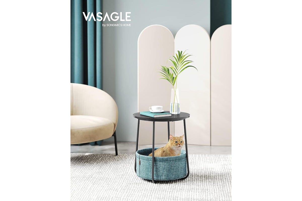 Vasagle Side Table | Ebony Black/Slate Grey-2
