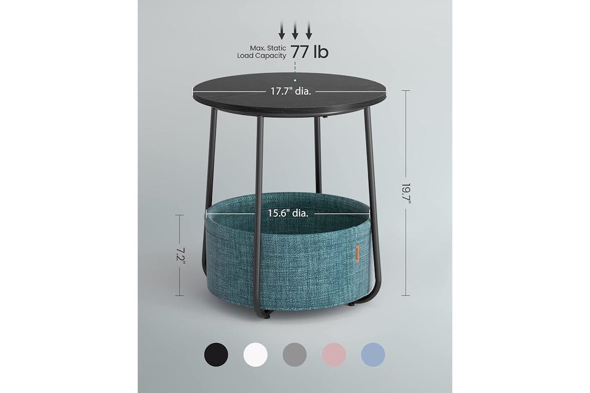 Vasagle Side Table | Ebony Black/Slate Grey-3