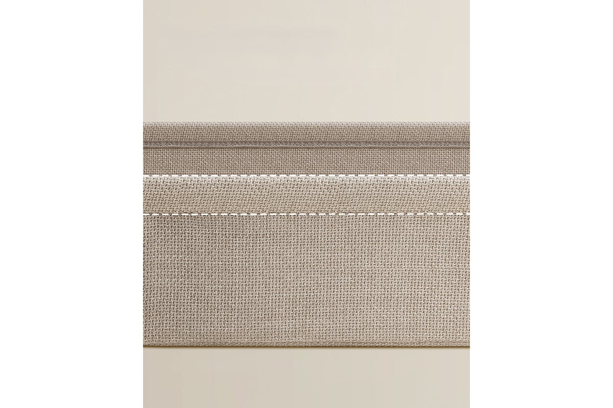 Vasagle Side End Table with Fabric Basket Modern Nightstand | Matte White/Camel Brown-5