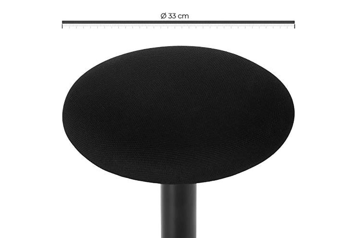 Songmics Swivel Height Adjustable Office Stool | Black-6