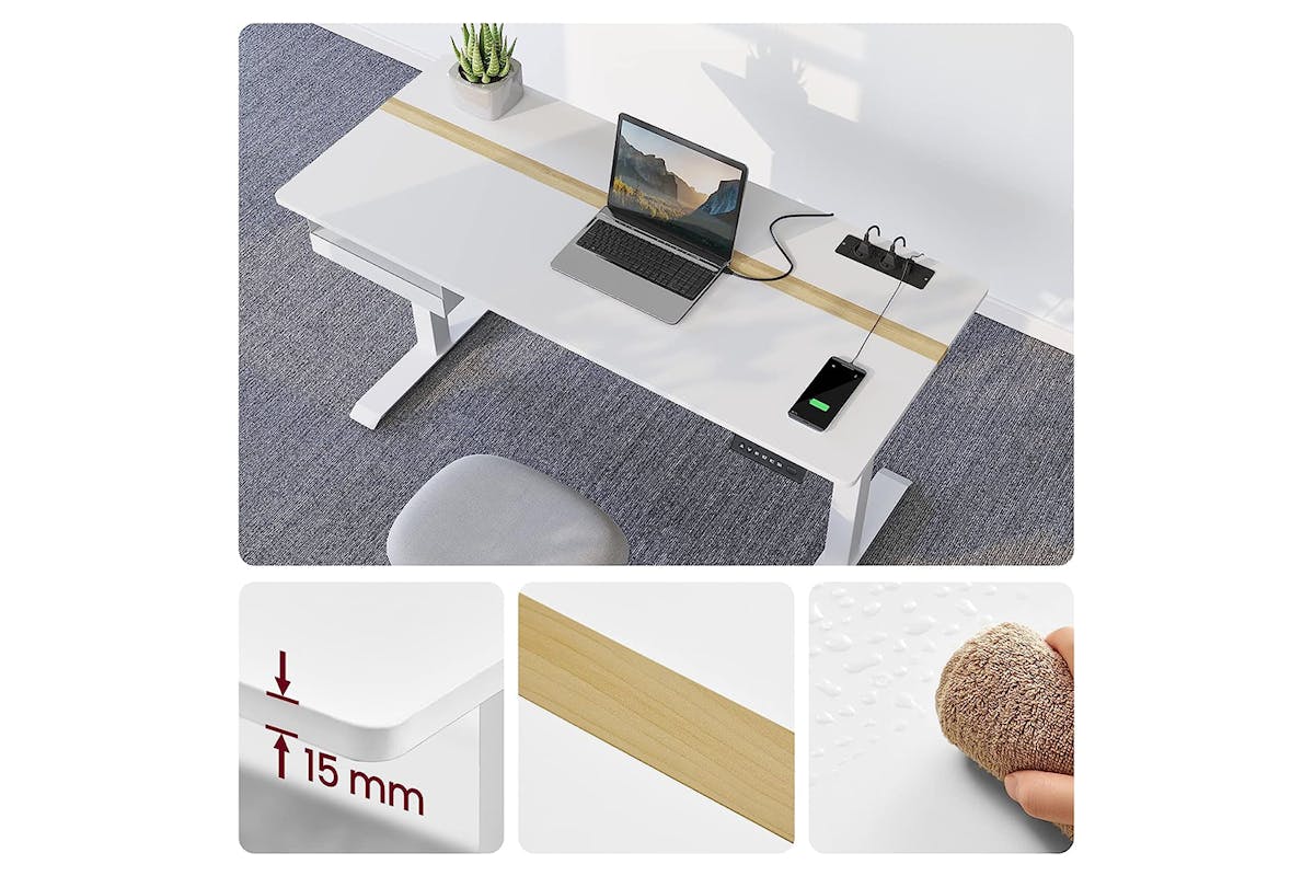 Vasagle Height Adjustable Desk | White-5