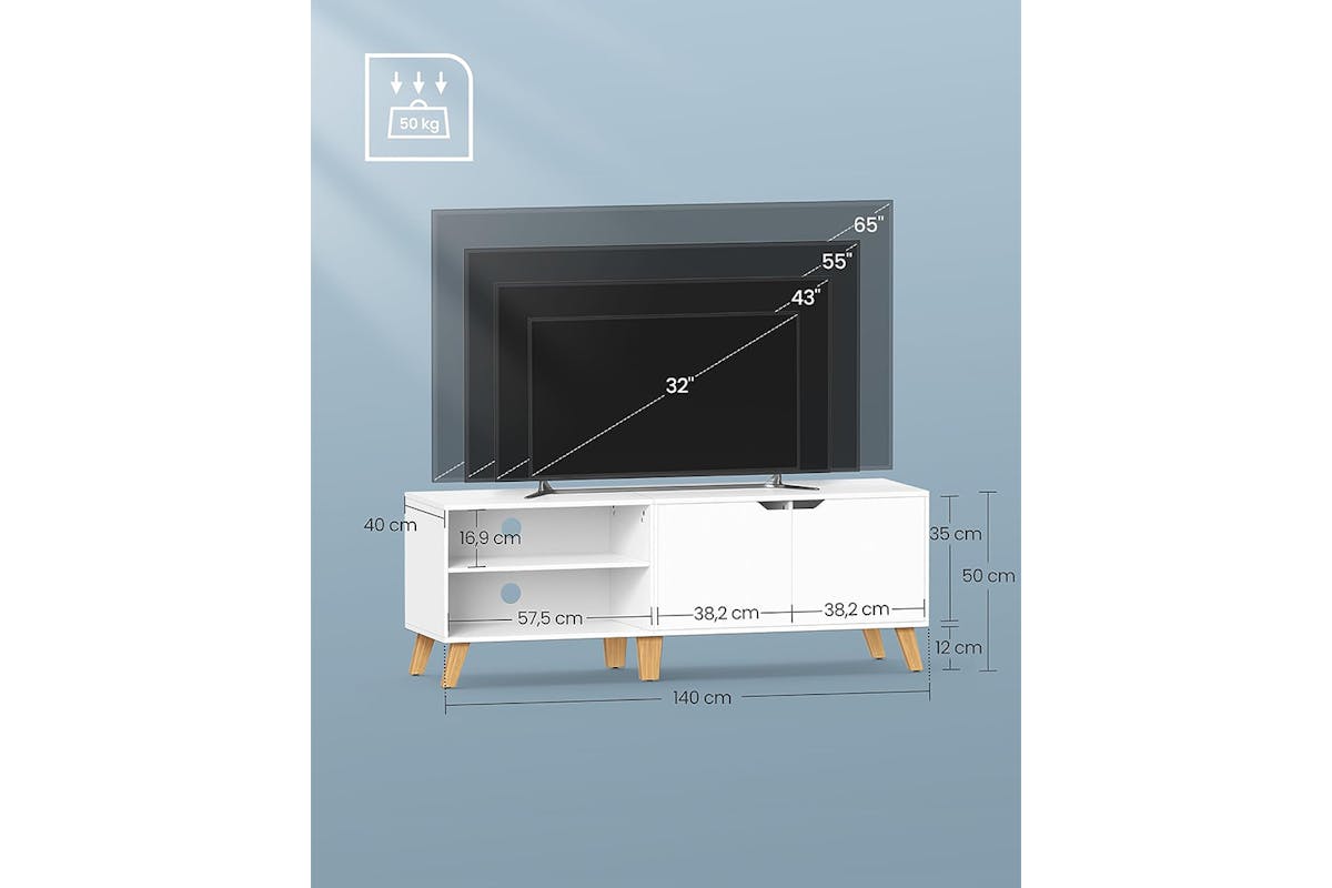 Vasagle TV Unit | White-6