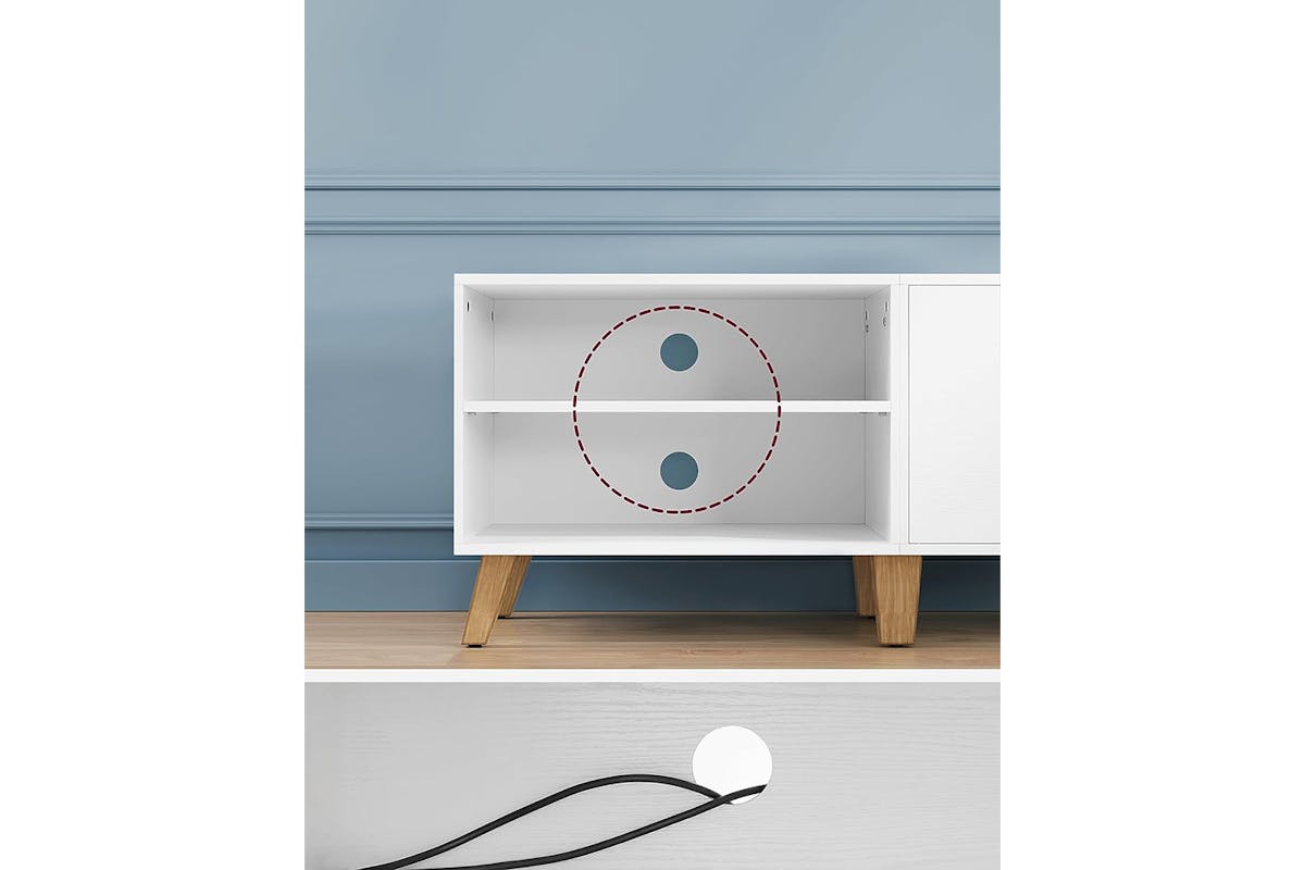 Vasagle TV Unit | White-5