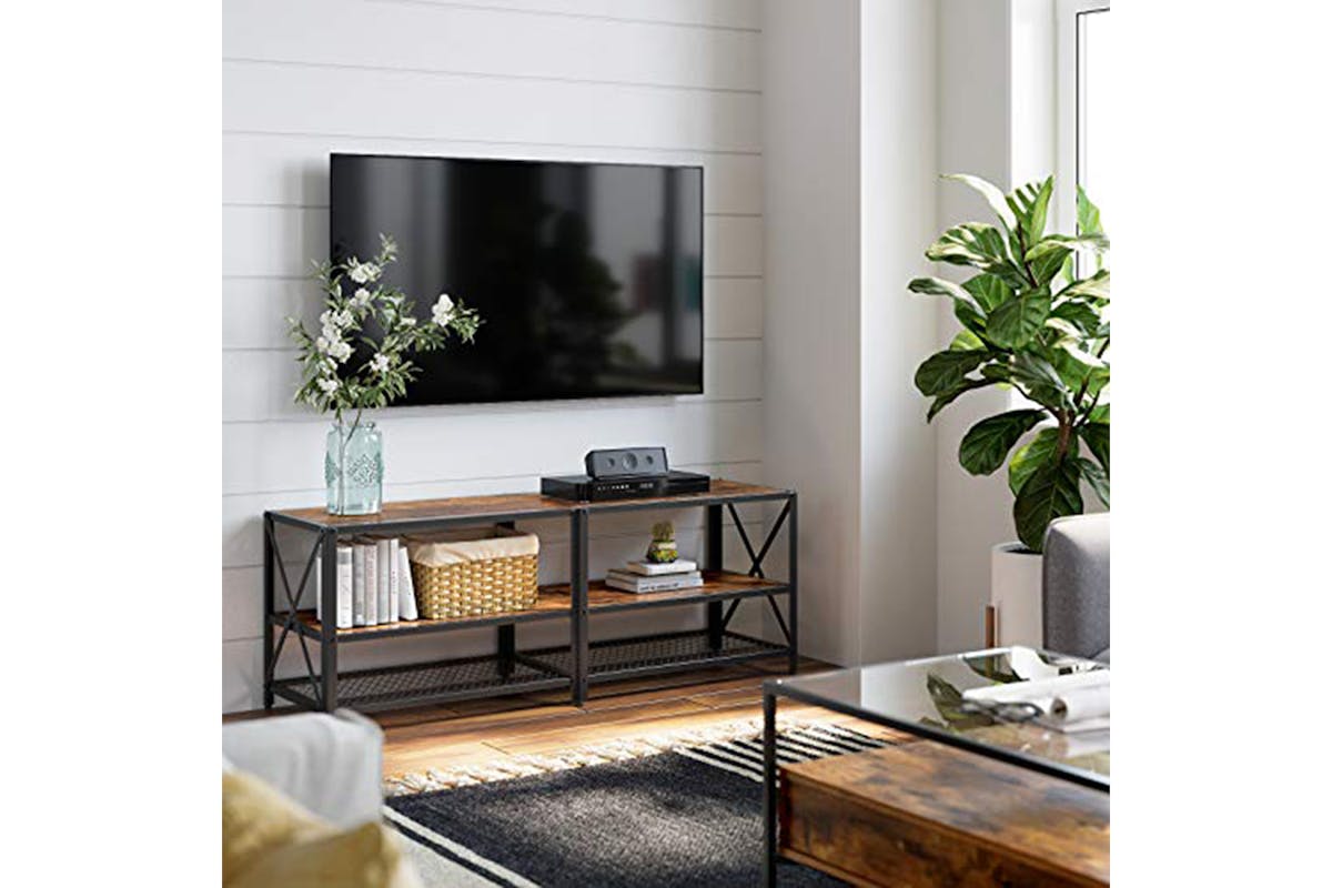 Vasagle TV Unit | Rustic | Brown/Black-2