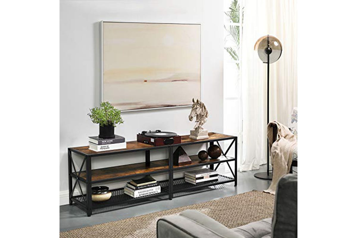 Vasagle TV Unit | Rustic | Brown/Black-3