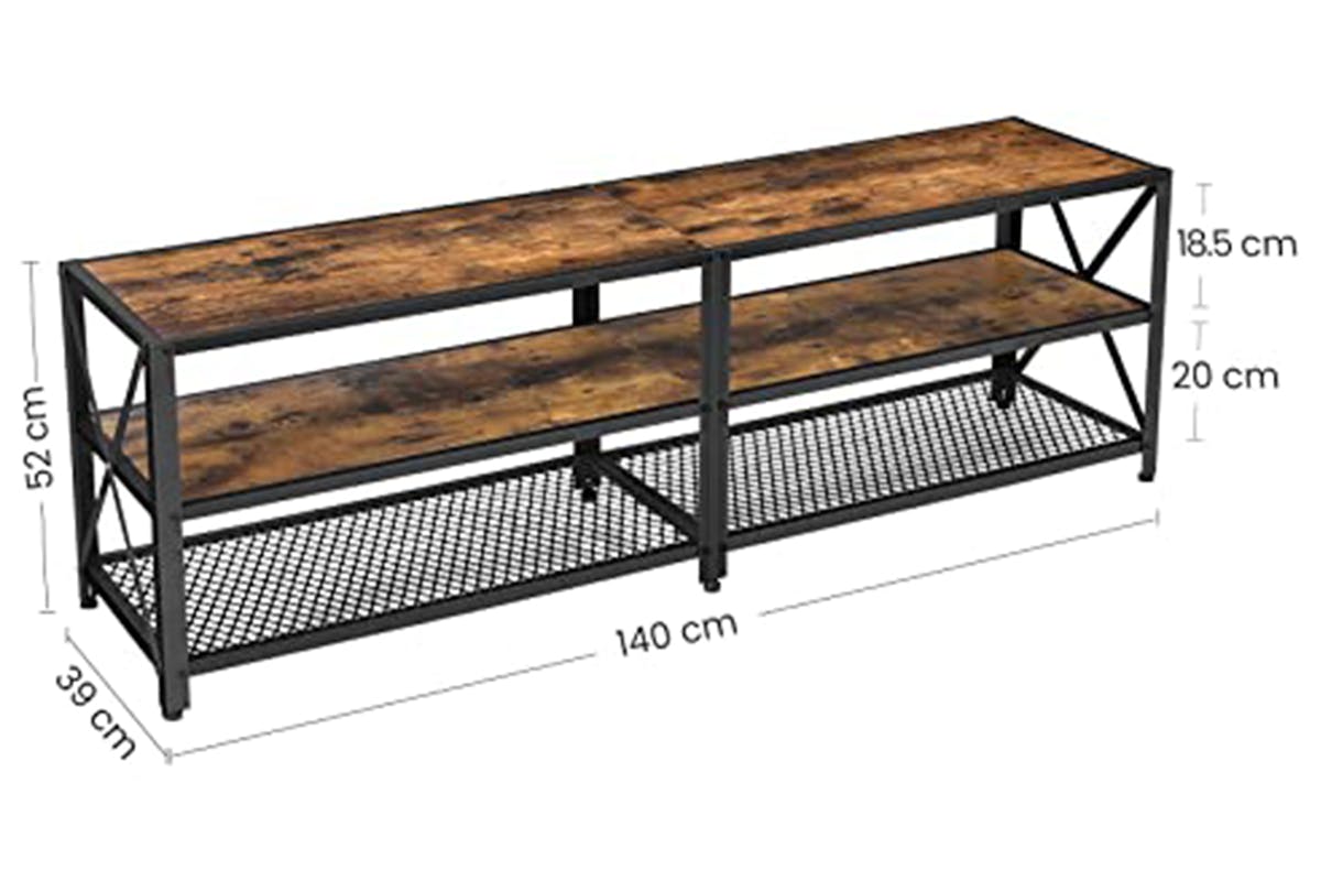 Vasagle TV Unit | Rustic | Brown/Black-7
