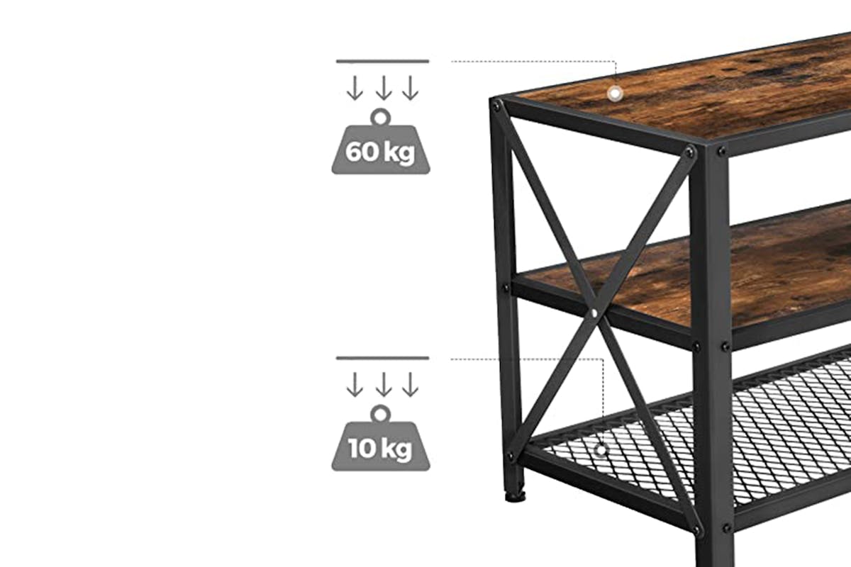 Vasagle TV Unit | Rustic | Brown/Black-5