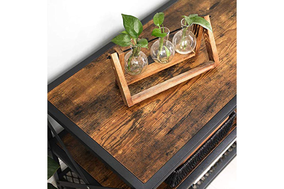 Vasagle TV Unit | Rustic | Brown/Black-6