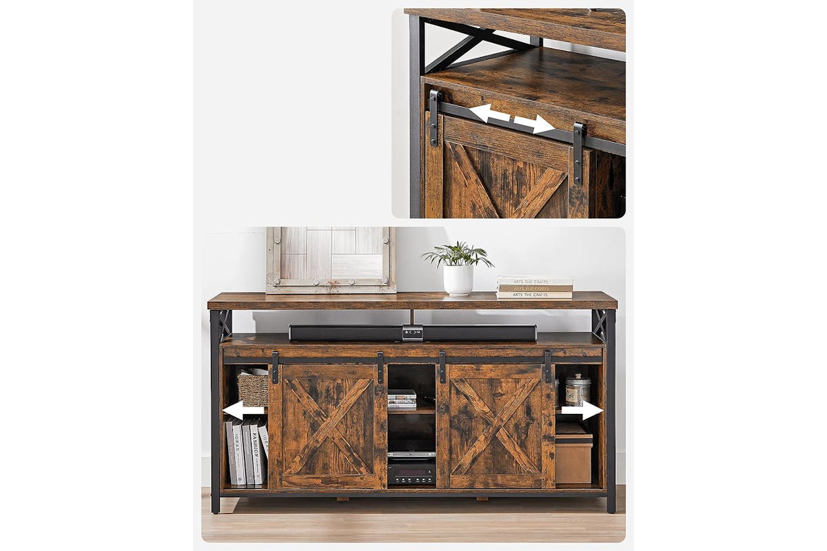 Vasagle TV Unit | Vintage | Brown/Black-5