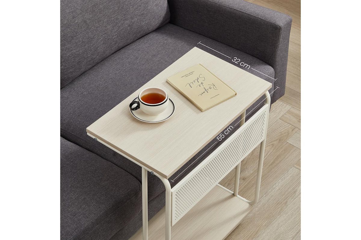 Vasagle End Table | Side Table | Cream White | 55 X 24 X 66cm-4